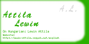 attila lewin business card